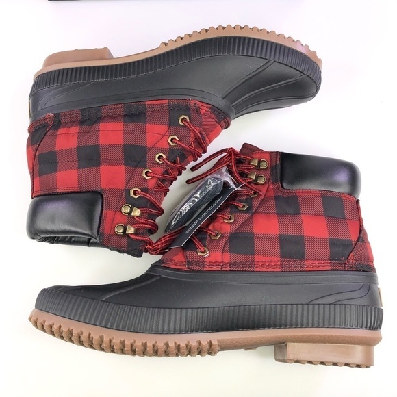 Tommy Hilfiger Men's Dark Red Collins 4 Waterproof Duck Lace Up Boots - Picture 3 of 7